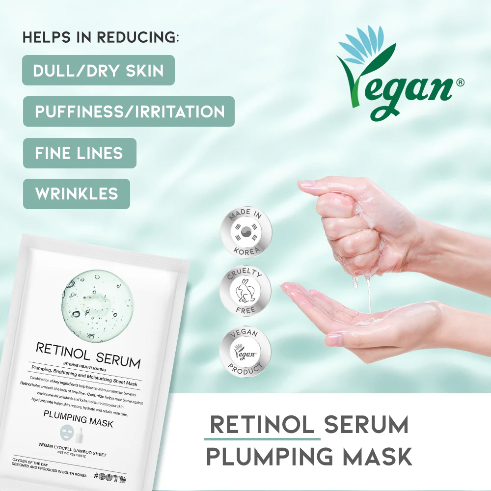 ✨ OOTD Mascarilla «Retinol Serum Plumping Mask» 25gr.