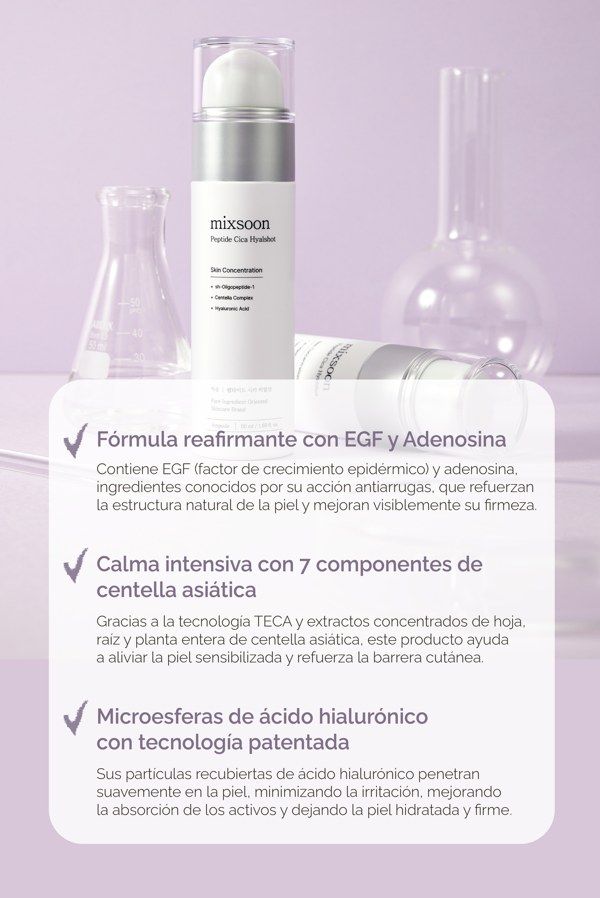 🌿 Mixsoon Peptide Cica Hyal-Shot Serum – 50ml