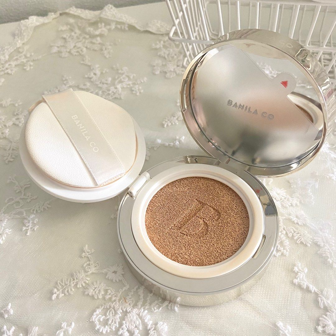 ✨ Banila Co –  Base de maquillaje-Covericious Ultimate White Cushion, Cobertura Media 14 g.